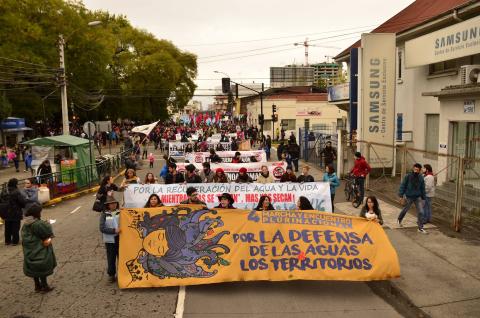 Marcha del movimiento social, en Temuco.